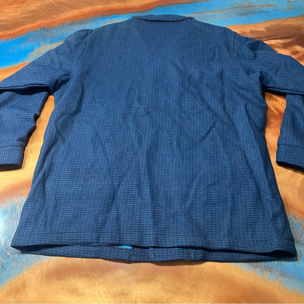 Vintage Pendleton wool tweed jacket blue Lined large USA NWOT 60s Rare Style - Picture 10 of 16